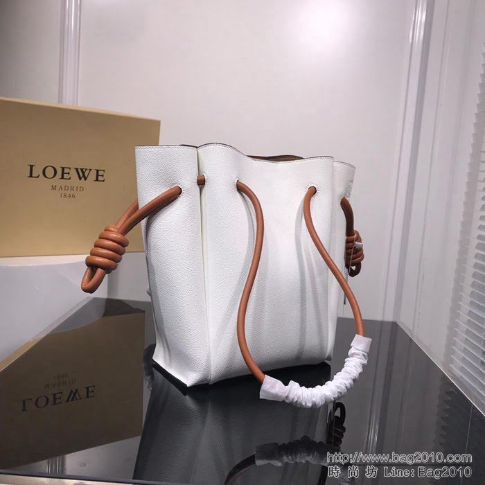 LOEWE羅意威 原版軟皮 最新Flamenco Knot系列 抽繩荔枝紋購物袋 手提肩背包 3041  jdl1111